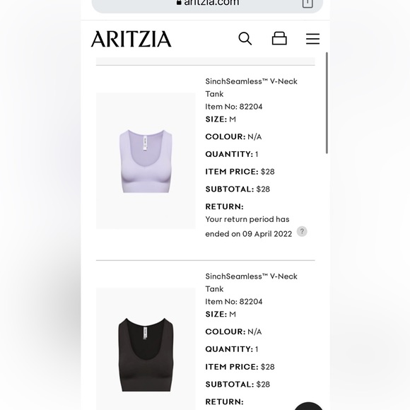 Aritizia rubbed crop tops (2) - Picture 2 of 2